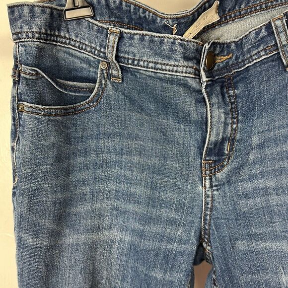 Free People Mid Rise Distressed Raw Hem Skinny Jeans Size 31 - Picture 2 of 8